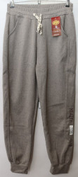 Спортивные штаны женские БАТАЛ на меху оптом 69024578 SY008-37