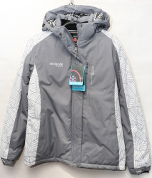 Термо-куртки зимние женские БАТАЛ (серый) оптом 01274659 WS23169-26