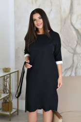 Платья женские БАТАЛ (черный) оптом   49261387 0165-8