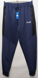 Спортивные штаны мужские БАТАЛ (dark blue) оптом 60852479 7009-87