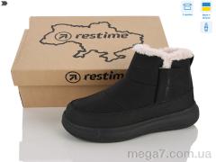 Ботинки, Restime оптом AWZ26808 black