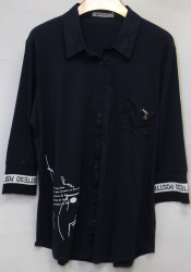 Рубашки женские GERTIE (черный) оптом 05326789 6105-25