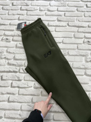 Спортивні штани чоловічі на флісі (хакі) оптом