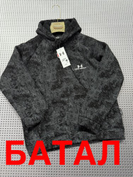 Худи мужские БАТАЛ на флисе оптом 72394581 98-6