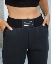 Спортивні штани жіночі на флісі (gray) оптом