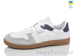 Кроссовки, DeMur оптом 720-4 білий-фіол