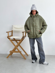 Куртки зимние женские (хаки) оптом 68971234 390-3