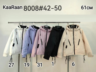 Куртки демисезонные женские KAARAAN (голубой) оптом Китай 68157923 8008-19-1