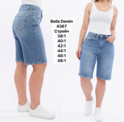 Шорты джинсовые женские BELLA DENIM ПОЛУБАТАЛ оптом 71593286 4367-7