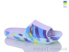 Шлепки, Inblue оптом D24 мікс папуга бузок