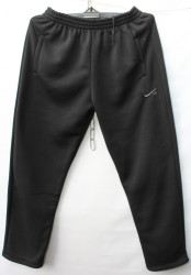 Спортивные штаны мужские БАТАЛ на флисе (черный) оптом 37120568 07 -43