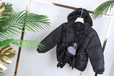 Куртки демисезонные подростковые (2-ка) (черный) оптом 17986435 710-3