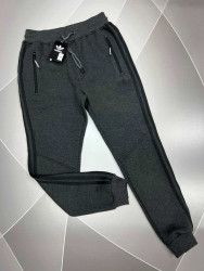 Спортивные штаны мужские на флисе (серый) оптом Турция 52084967 01-8