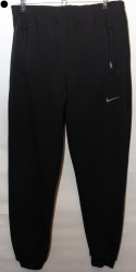 Спортивные штаны мужские на флисе (черный) оптом 89351042 01-2
