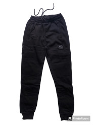 Спортивные штаны мужские на флисе (черный) оптом 03254791 14-64