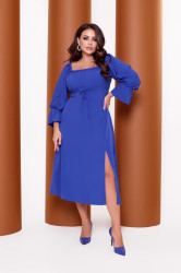 Платья женские БАТАЛ (синий) оптом 90318754 5565-20