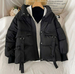Куртки зимние женские (черный) оптом INTRIGA 73916204 0541 -2