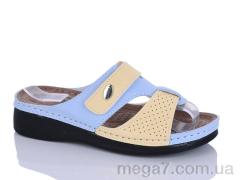 Шлепки, Sali-2 оптом 209-11 жовтий-блакит.к.