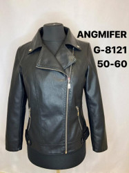 Куртки кожзам женские ANGMIFER БАТАЛ оптом 31079864 G8121-10