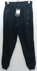 Спортивные штаны мужские на флисе (темно-синий) оптом Турция 70386291 03-16