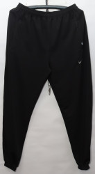 Спортивные штаны мужские БАТАЛ (black) оптом 72148956 03-2