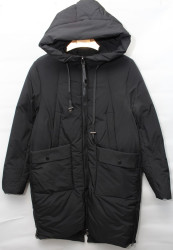 Куртки зимние женские QIANZHIDU ПОЛУБАТАЛ (black) оптом 96137054 M925001-50