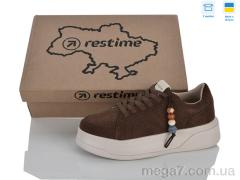 Кроссовки, Restime оптом AW026809 brown