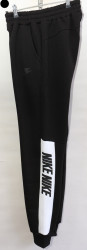 Спортивные штаны мужские на флисе (черный) оптом 38042517 01-10