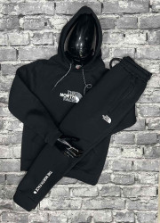 Спортивные костюмы женские на флисе (черный) оптом 10635894 04-26