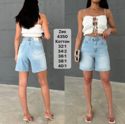 Шорты джинсовые женские ZEO BASIC оптом 48976523 4350-6