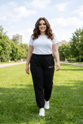 Спортивные штаны женские БАТАЛ оптом 38175024 2602-71