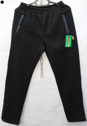 Спортивные штаны мужские на флисе (black) оптом 53692701 05-14