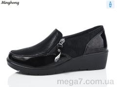 Туфли, Minghong оптом 7710 black