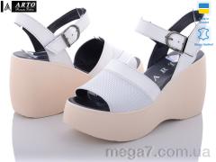 Босоножки, ARTO оптом 720 бел.перф.