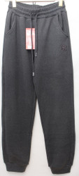 Спортивные штаны женские JJF на меху (серый) оптом 82647539 JW5039-33