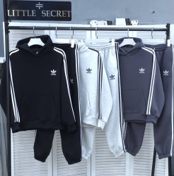 Спортивные костюмы женские на флисе (серый) оптом 30914568 1000-3