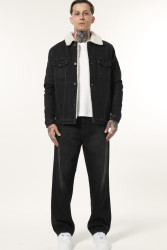 Куртки джинсові зимові чоловічі I8DENIM оптом THREE BLACK