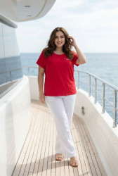 Футболки женские БАТАЛ оптом 51268904 2607-45