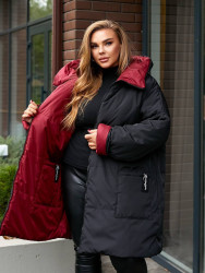 Куртки зимові жіночі БАТАЛ двостороння оптом