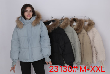 Куртки зимние женские (голубой) оптом 71829304 23130-3