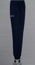 Спортивные штаны юниор на флисе (темно-синий) оптом 62709354 1100-4