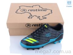Футбольная обувь, Restime оптом DWB23667-2 black-cyan