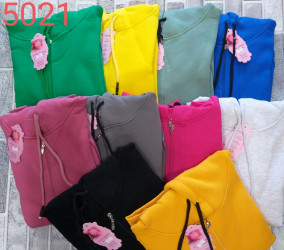 Спортивні кофти жіночі БАТАЛ на флісі оптом