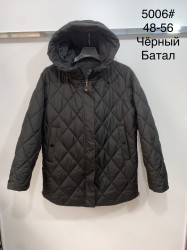 Куртки демисезонные женские ПОЛУБАТАЛ (черный) оптом 92803145 5006-2