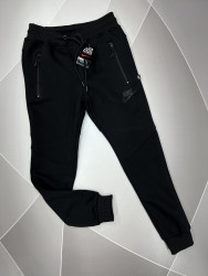 Спортивные штаны мужские на флисе (black) оптом 79504623 02-9