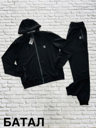 Спортивные костюмы мужские БАТАЛ (black) оптом 18230765 F2001-123