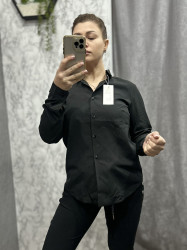 Рубашки женские (черный) оптом 34618709 01-11