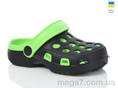 Кроксы, Lot Shoes оптом H-7 чорно-зелений