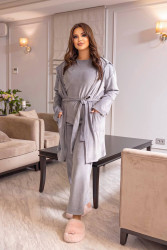 Ночные пижамы женские (3-ка) БАТАЛ оптом Defile comfort 61709385 318-4