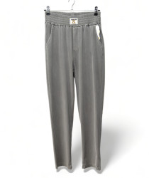 Спортивные штаны женские БАТАЛ (серый) оптом BLACK CYCLONE 82716539 01-25
